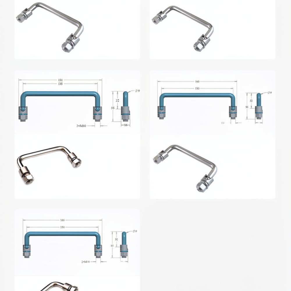 Industrial Tools - Manija plegable de montaje empotrado para