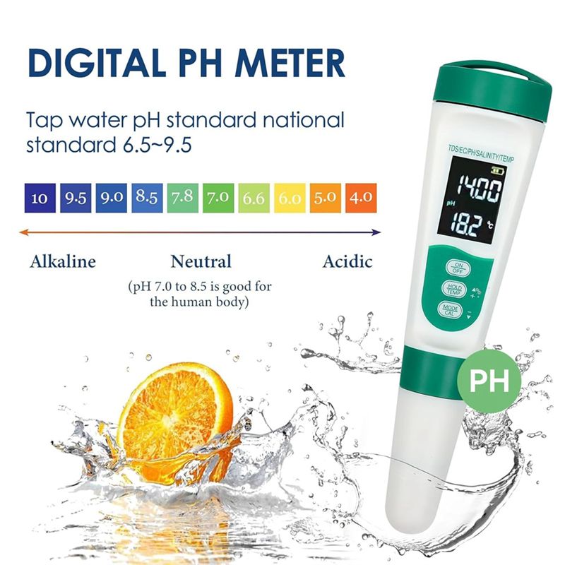 Medidor de PH Digital 5 en 1 A - Ph Meter Digital Water Tester reseña y precio