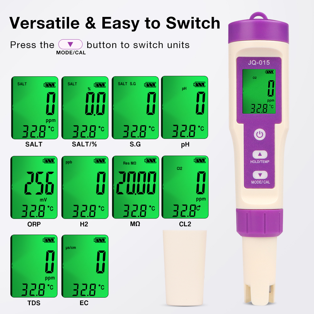 10 en 1: medidor de calidad de - Ph Meter Digital Water Tester reseña y precio